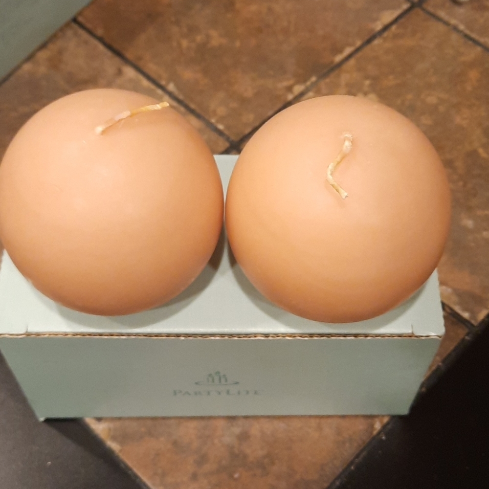 Partylite 3" ball candles Homespun Memories